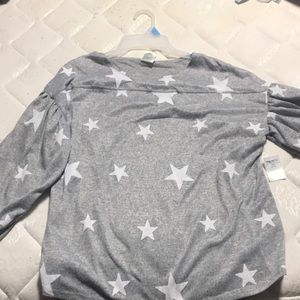 Long sleeve grey star shirt